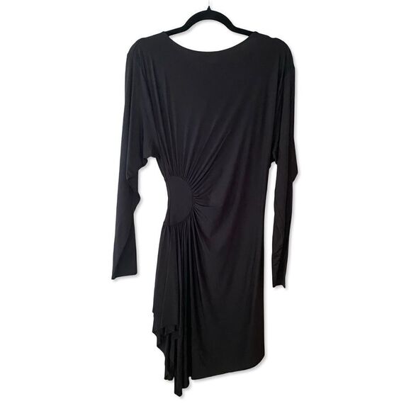L’Academie Cora mini dress black minimalist stretch gathered basic Revolve S - Picture 4 of 10